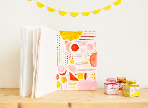 happy acorn ninamaakt schetsboek